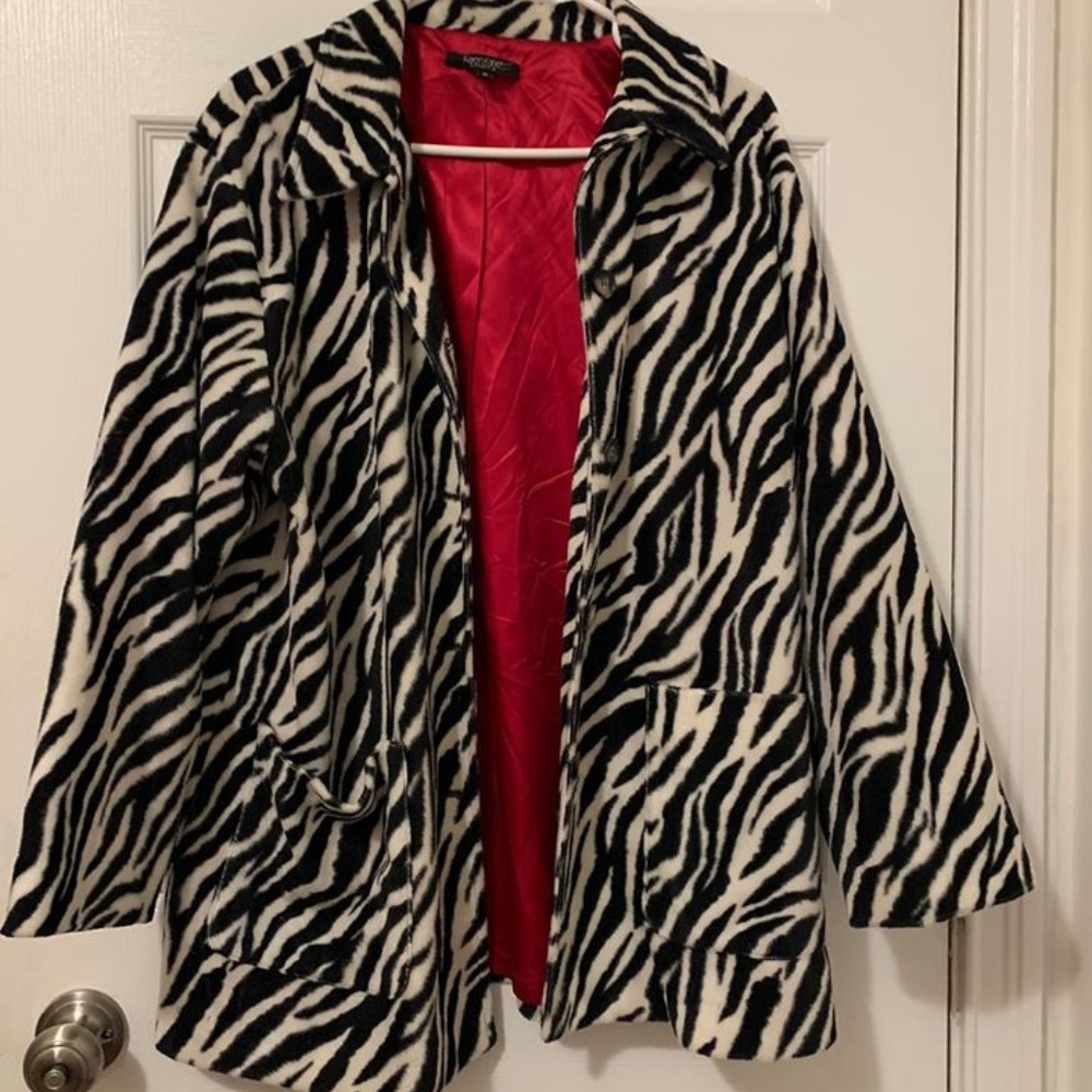 KAREN KANE Vintage Zebra Print Coat